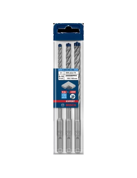 Coffret De 3 Forets EXPERT SDS Plus-7X ⌀ 6/8/10 Mm | 2608900196 - Bosch | IFD Outillage 3 Coffret De 3 Forets EXPERT SDS Plus-7X ⌀ 6/8/10 Mm | 2608900196 - Bosch | IFD Outillage