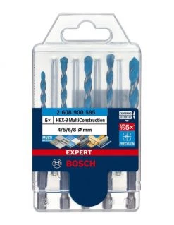 Coffret De 5 Forets EXPERT HEX-9 ⌀ 4/5/6/6/8 Mm | 2608900585 - Bosch | IFD Outillage