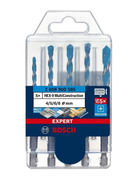 Coffret De 5 Forets EXPERT HEX-9 ⌀ 4/5/6/6/8 Mm | 2608900585 - Bosch | IFD Outillage 3 Coffret De 5 Forets EXPERT HEX-9 ⌀ 4/5/6/6/8 Mm | 2608900585 - Bosch | IFD Outillage