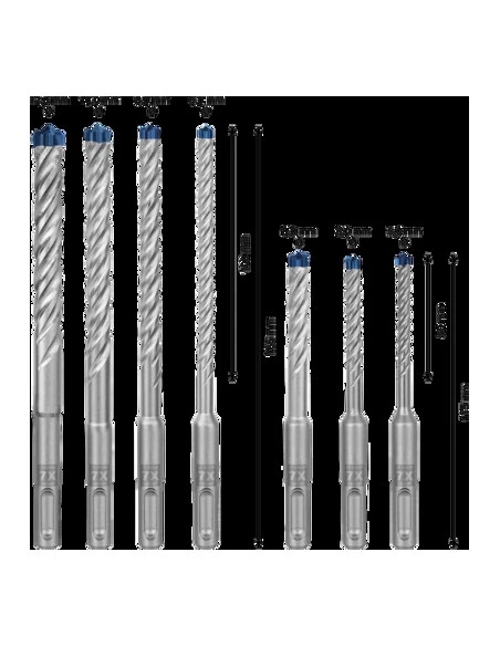 Coffret De 7 Forets EXPERT SDS Plus-7X ⌀ 5/6/6/8/8/10/12 Mm | 2608900195 - Bosch | IFD Outillage 4 Coffret De 7 Forets EXPERT SDS Plus-7X ⌀ 5/6/6/8/8/10/12 Mm | 2608900195 - Bosch | IFD Outillage – Image 2
