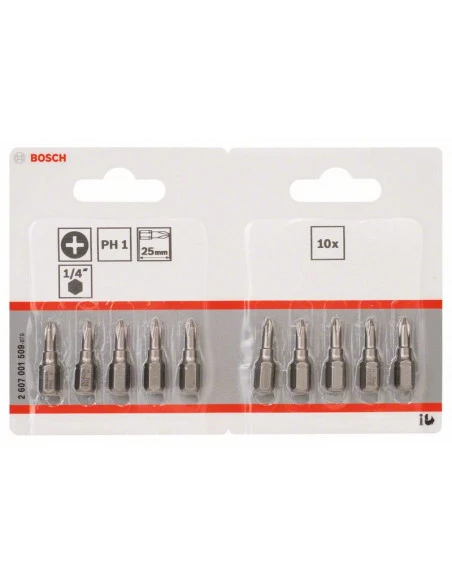 Pack 10 Embouts De Vissage Cruciformes Extra-dure PH1 Longueur 25 Mm | 2607001509 - Bosch | IFD Outillage 4 Pack 10 Embouts De Vissage Cruciformes Extra-dure PH1 Longueur 25 Mm | 2607001509 - Bosch | IFD Outillage – Image 2