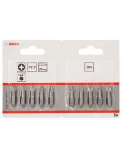 Pack 10 Embouts De Vissage Pozidriv Extra-dure PZ2 Longueur 25 Mm | 2607001559 - Bosch | IFD Outillage -Promos Perceuse - Visseuse Boutique pack 10 embouts de vissage pozidriv extra dure pz2 longueur 25 mm 2607001559 bosch 1
