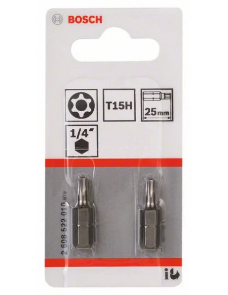 Pack 2 Embouts De Vissage Security-Torx Extra-dure T15H Longueur 25mm | 2608522010 - Bosch | IFD Outillage 4 Pack 2 Embouts De Vissage Security-Torx Extra-dure T15H Longueur 25mm | 2608522010 - Bosch | IFD Outillage – Image 2
