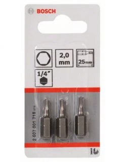 Pack 3 Embouts De Vissage 6 Pans Creux Extra-dure HEX 2.0 Longueur 25 Mm | 2607001718 - Bosch | IFD Outillage 5 Pack 3 Embouts De Vissage 6 Pans Creux Extra-dure HEX 2.0 Longueur 25 Mm | 2607001718 - Bosch | IFD Outillage -Promos Perceuse - Visseuse Boutique pack 3 embouts de vissage 6 pans creux extra dure hex 20 longueur 25 mm 2607001718 bosch 1