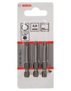 Pack 3 Embouts De Vissage 6 Pans Creux Extra-dure HEX 4.0 Longueur 49 Mm | 2607001733 - Bosch | IFD Outillage -Promos Perceuse - Visseuse Boutique pack 3 embouts de vissage 6 pans creux extra dure hex 40 longueur 49 mm 2607001733 bosch 1