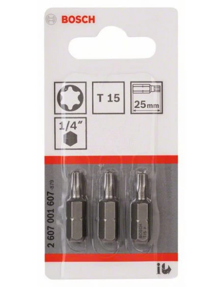 Pack 3 Embouts De Vissage Torx Extra-dure T15 Longueur 25 Mm | 2607001607 - Bosch | IFD Outillage 4 Pack 3 Embouts De Vissage Torx Extra-dure T15 Longueur 25 Mm | 2607001607 - Bosch | IFD Outillage – Image 2