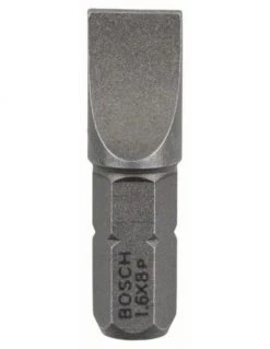 Pack 3 Embouts De Vissage Vis à Tête Fendue Extra-dure S 1.6x8 Longueur 25 Mm | 2607001471 - Bosch | IFD Outillage