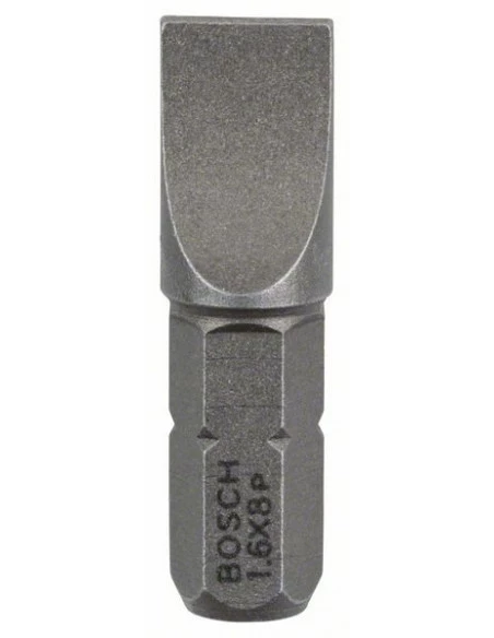 Pack 3 Embouts De Vissage Vis à Tête Fendue Extra-dure S 1.6x8 Longueur 25 Mm | 2607001471 - Bosch | IFD Outillage 3 Pack 3 Embouts De Vissage Vis à Tête Fendue Extra-dure S 1.6x8 Longueur 25 Mm | 2607001471 - Bosch | IFD Outillage
