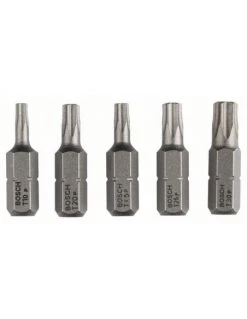 Pack 5 Embouts De Vissage Extra-dure T10 T15 T20 T25 T30 Longueur 25 Mm | 2607001768 - Bosch | IFD Outillage