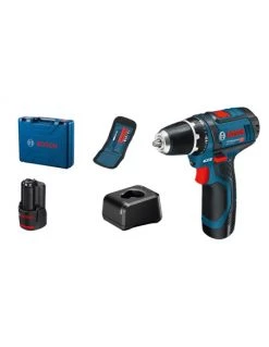 Perceuse-visseuse GSR 12V-15 2Ah + 10 Embouts + Sacoche | 060186810G - Bosch | IFD Outillage
